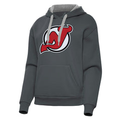 New Jersey Devils Antigua Women's Victory Pullover Hoodie - Charcoal Jerseys