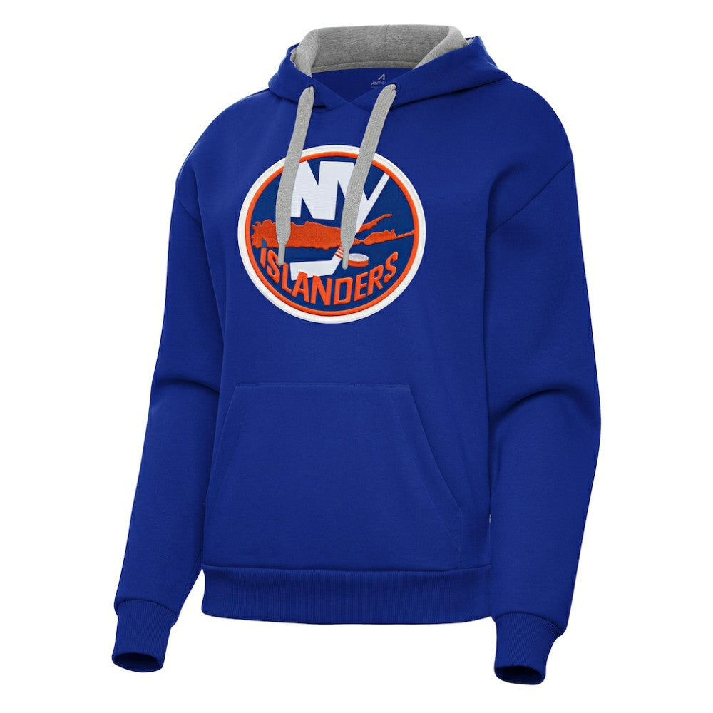 New York Islanders Antigua Women's Victory Pullover Hoodie - Royal Hoodies