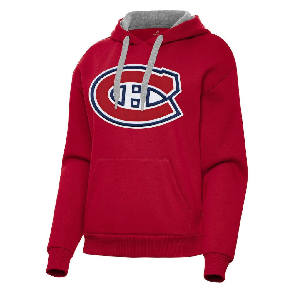 Montreal Canadiens Antigua Women's Victory Pullover Hoodie - Red Hoodies