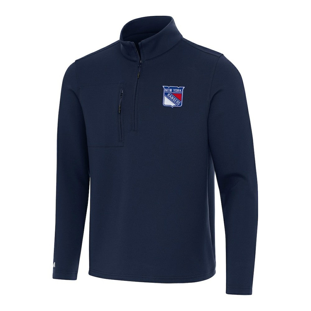 New York Rangers Antigua Insider Quarter-Zip Top - Navy Tops