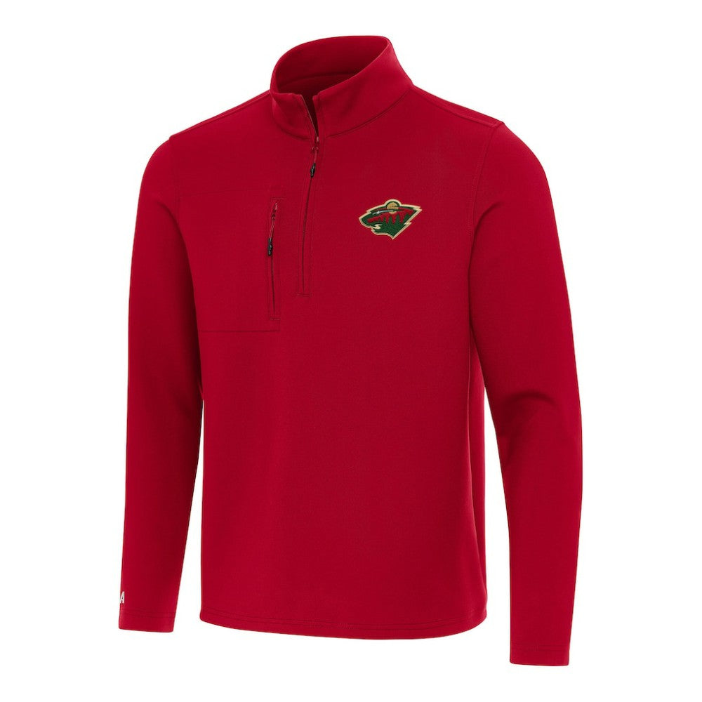 Minnesota Wild Antigua Insider Quarter-Zip Top - Red Tops