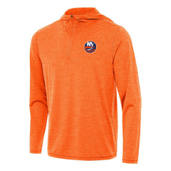 New York Islanders Antigua Tidy Quarter-Zip Hoodie - Heather Orange Hoodies