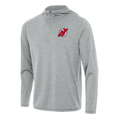 New Jersey Devils Antigua Tidy Quarter-Zip Hoodie - Heather Gray Jerseys