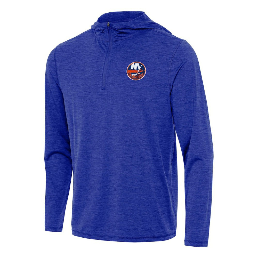 New York Islanders Antigua Tidy Quarter-Zip Hoodie - Heather Royal Hoodies