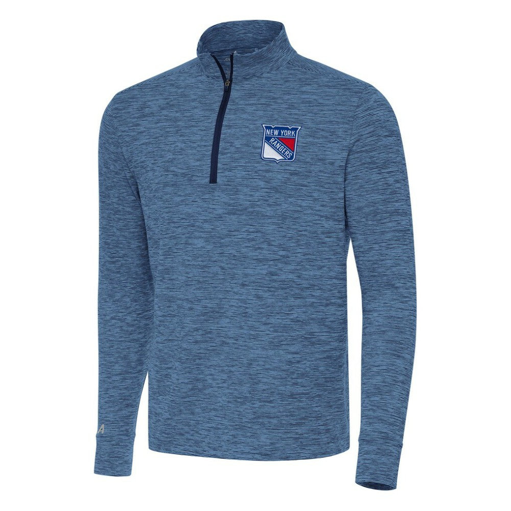 New York Rangers Antigua Cause Quarter-Zip Top - Heather Navy Tops