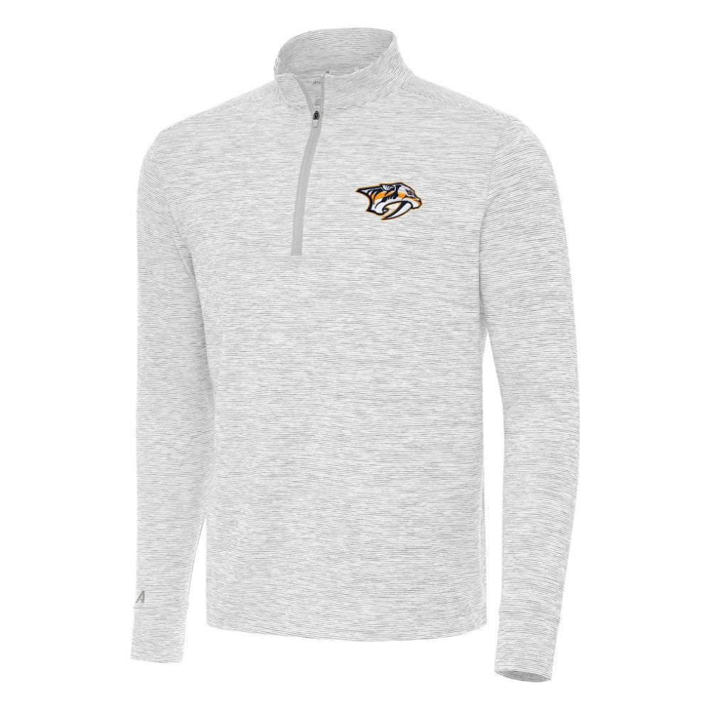 Nashville Predators Antigua Cause Quarter-Zip Top - Gray Tops