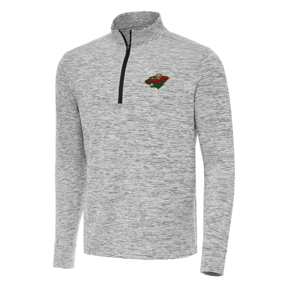 Minnesota Wild Antigua Cause Quarter-Zip Top - Black Tops
