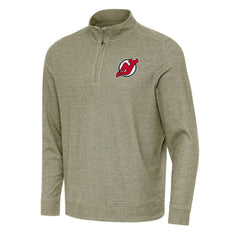 New Jersey Devils Antigua Subtle Quarter-Zip Sweatshirt - Olive Sweatshirts