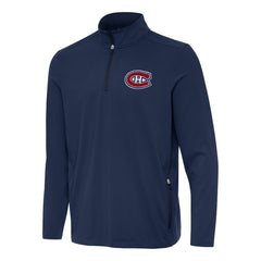 Montreal Canadiens Antigua Perilous Quarter-Zip Sweatshirt - Navy Sweatshirts