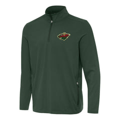 Minnesota Wild Antigua Perilous Quarter-Zip Sweatshirt - Hunter Green Sweatshirts