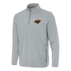 Minnesota Wild Antigua Perilous Quarter-Zip Sweatshirt - Gray Sweatshirts