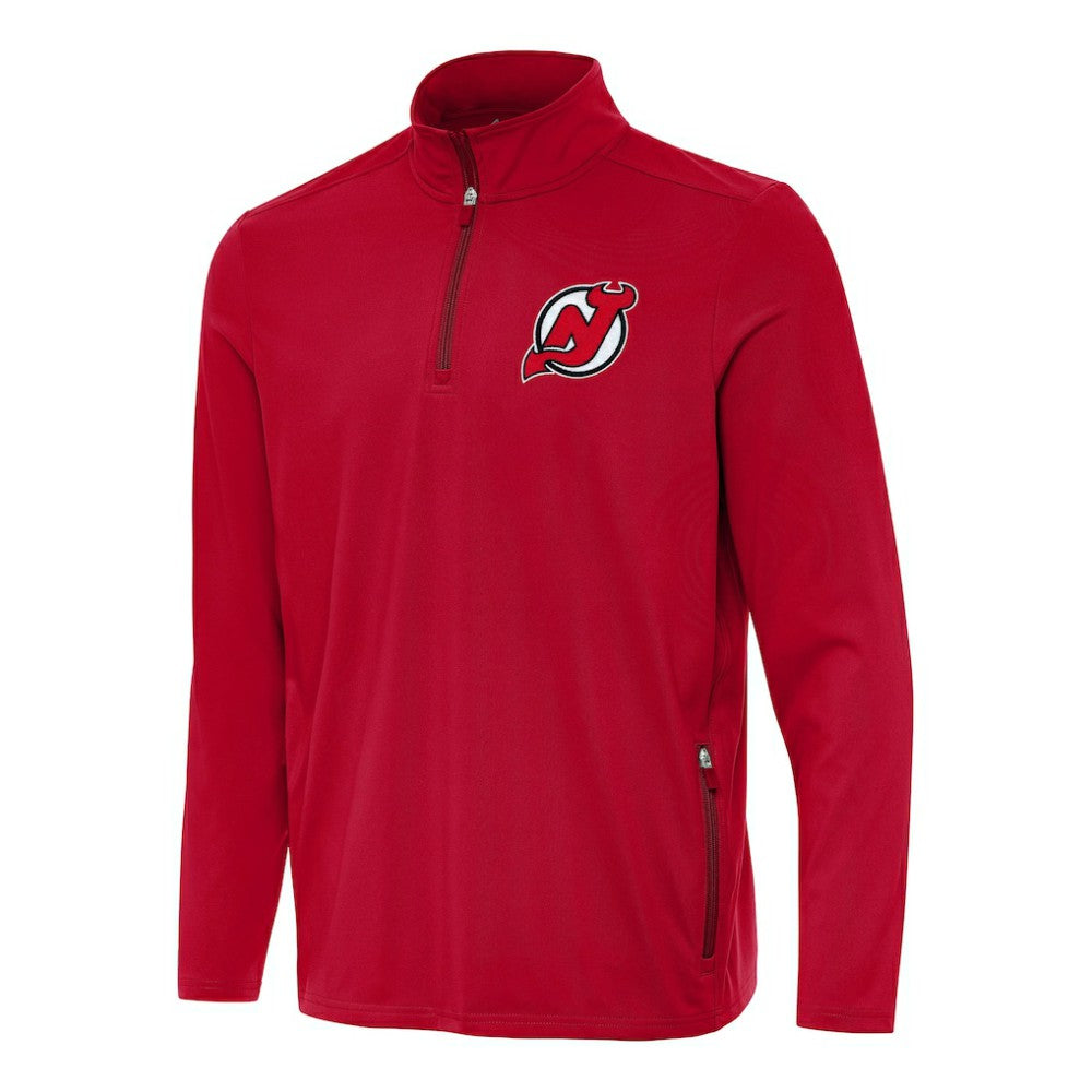 New Jersey Devils Antigua Perilous Quarter-Zip Sweatshirt - Red Sweatshirts