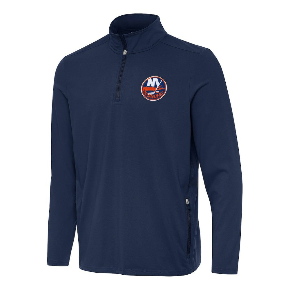 New York Islanders Antigua Perilous Quarter-Zip Sweatshirt - Navy Sweatshirts