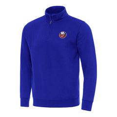 New York Islanders Antigua Victory Quarter-Zip Mock Sweatshirt - Royal Sweatshirts