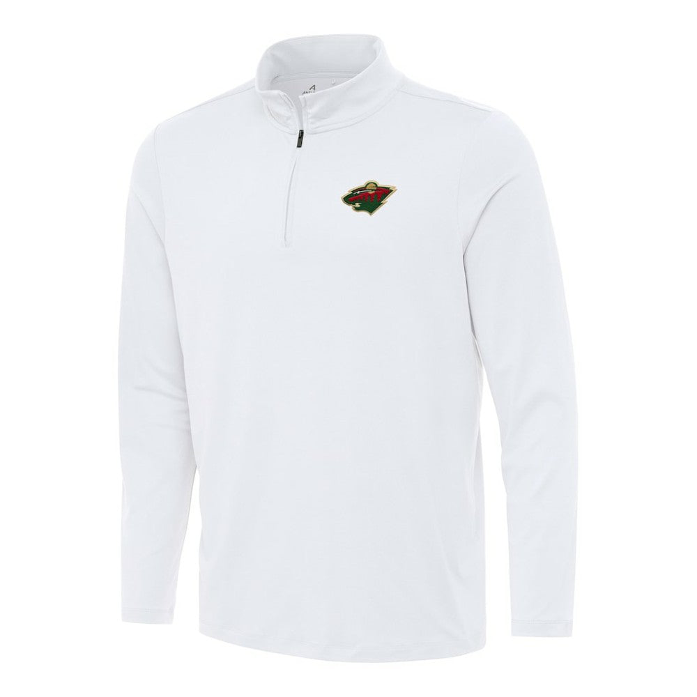 Minnesota Wild Antigua Reprocess Quarter-Zip Top - White Tops