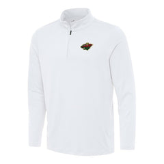Minnesota Wild Antigua Reprocess Quarter-Zip Top - White Tops