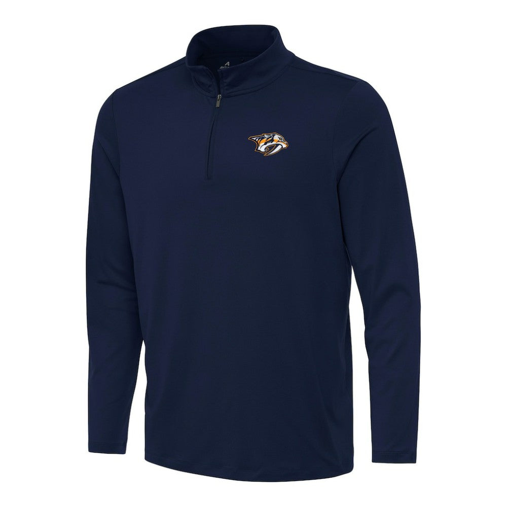 Nashville Predators Antigua Reprocess Quarter-Zip Top - Navy Tops