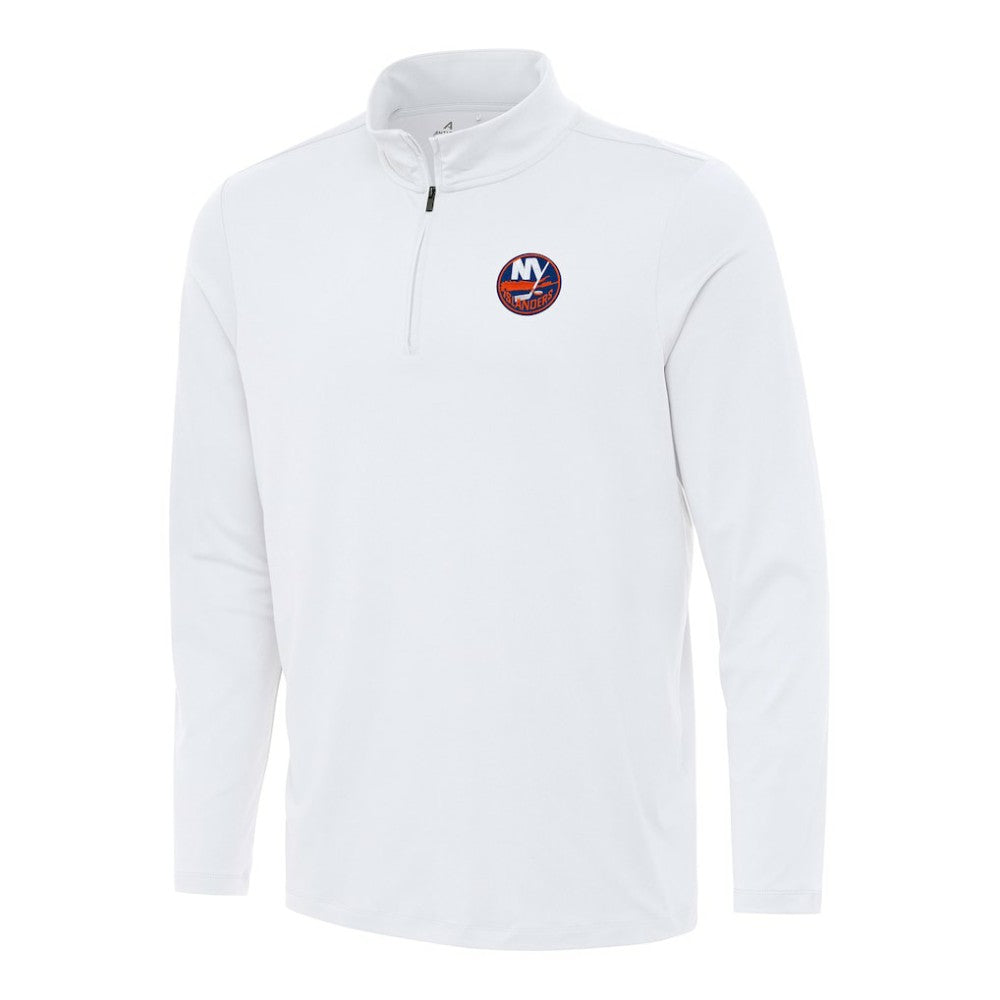New York Islanders Antigua Reprocess Quarter-Zip Top - White Tops