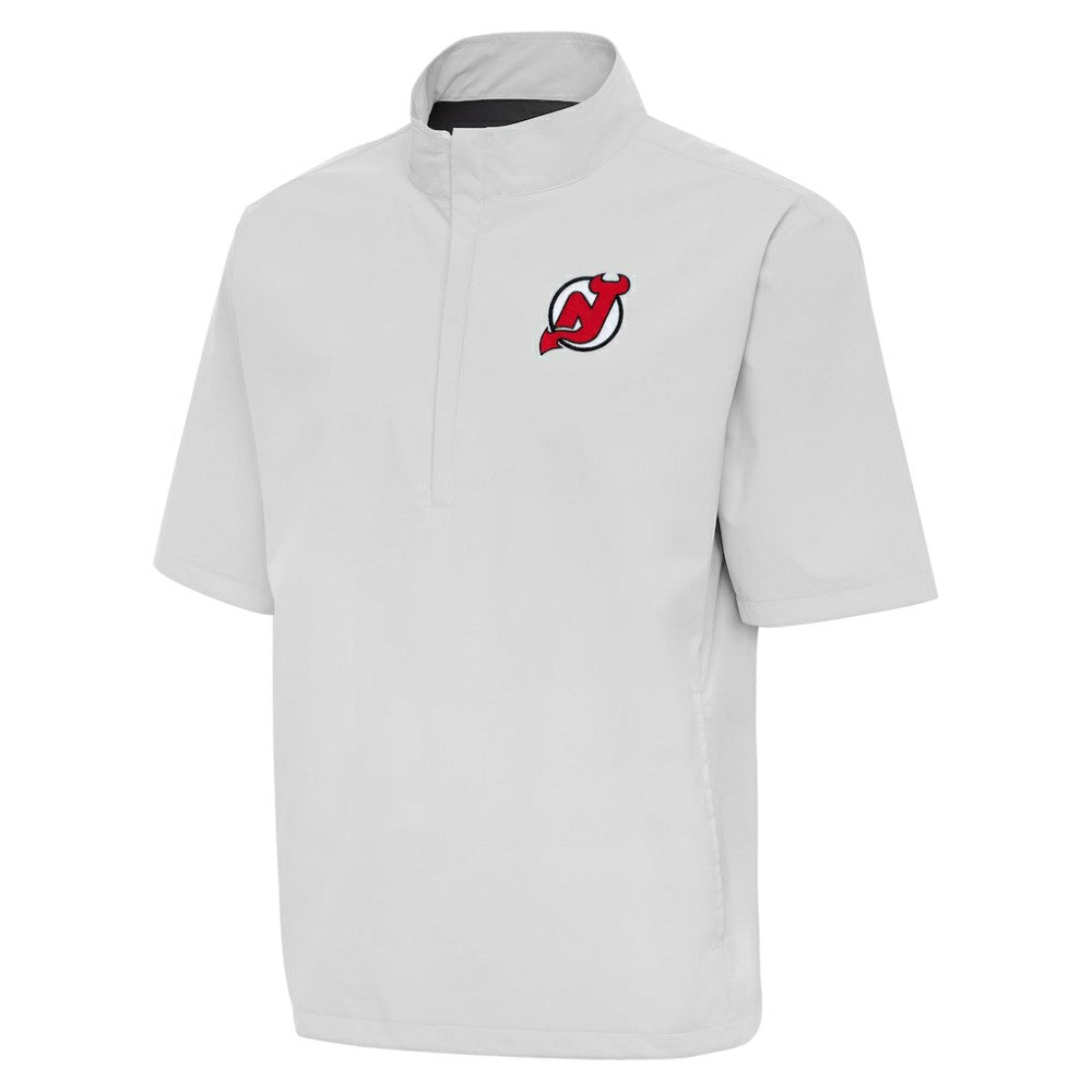 New Jersey Devils Antigua Brisk Quarter-Zip Windbreaker - Heather Gray Jerseys