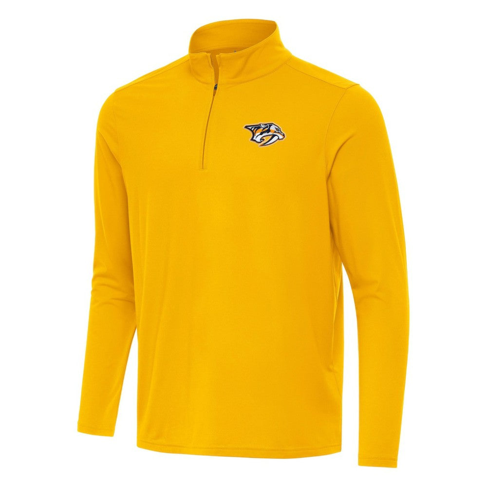 Nashville Predators Antigua Intent Quarter-Zip Top - Gold Tops