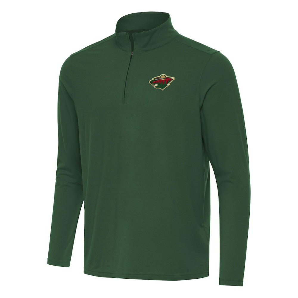 Minnesota Wild Antigua Intent Quarter-Zip Top - Hunter Green Tops