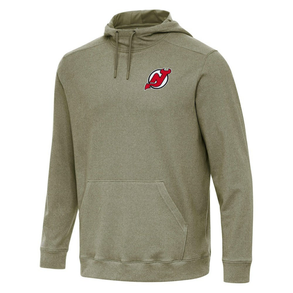 New Jersey Devils Antigua Cloud Pullover Hoodie - Olive Jerseys