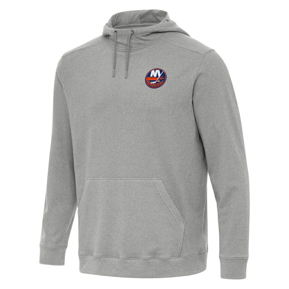 New York Islanders Antigua Cloud Pullover Hoodie - Heather Gray Hoodies