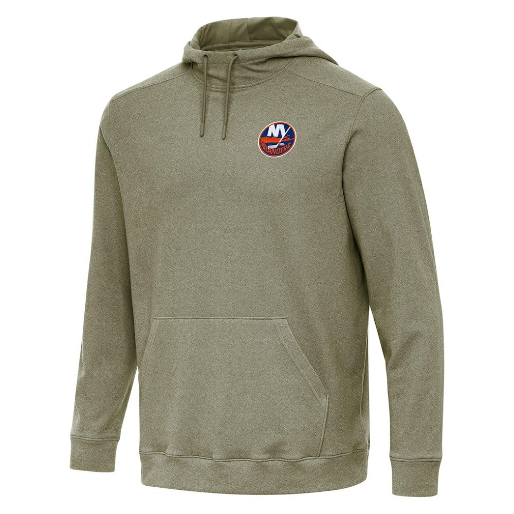 New York Islanders Antigua Cloud Pullover Hoodie - Olive Hoodies