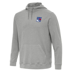 New York Rangers Antigua Cloud Pullover Hoodie - Heather Gray Hoodies