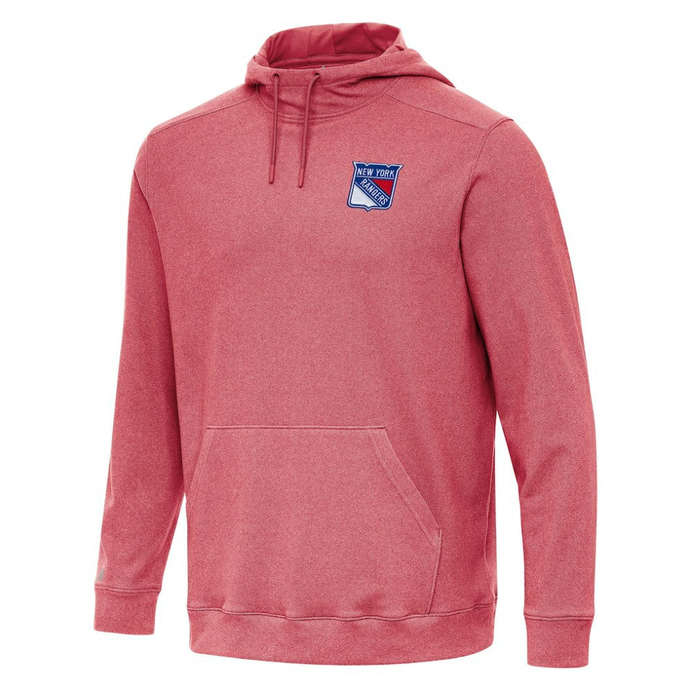 New York Rangers Antigua Cloud Pullover Hoodie - Heather Red Hoodies