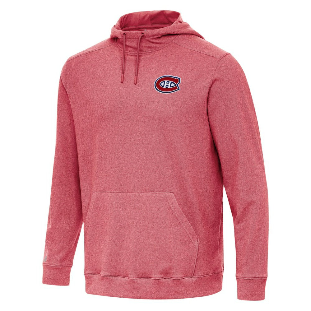Montreal Canadiens Antigua Cloud Pullover Hoodie - Heather Red Hoodies