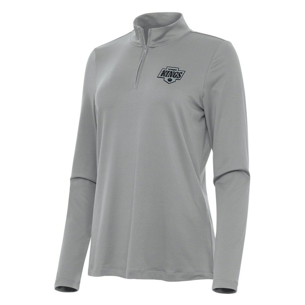 Los Angeles Kings Antigua Women's Reprocess Quarter-Zip Top - Gray Tops