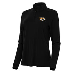 Nashville Predators Antigua Women's Intent Quarter-Zip Top - Black Tops