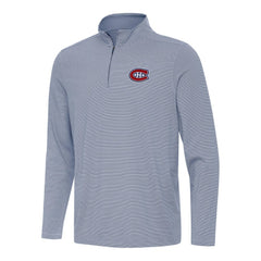 Montreal Canadiens Antigua Twine Quarter-Zip Top - Navy Tops