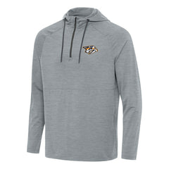 Nashville Predators Antigua Spikes Quarter-Zip Hoodie - Heather Gray Hoodies