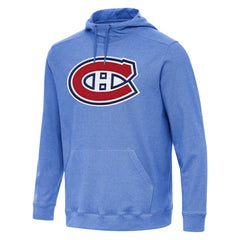 Montreal Canadiens Antigua Cloud Pullover Hoodie - Heather Royal Hoodies