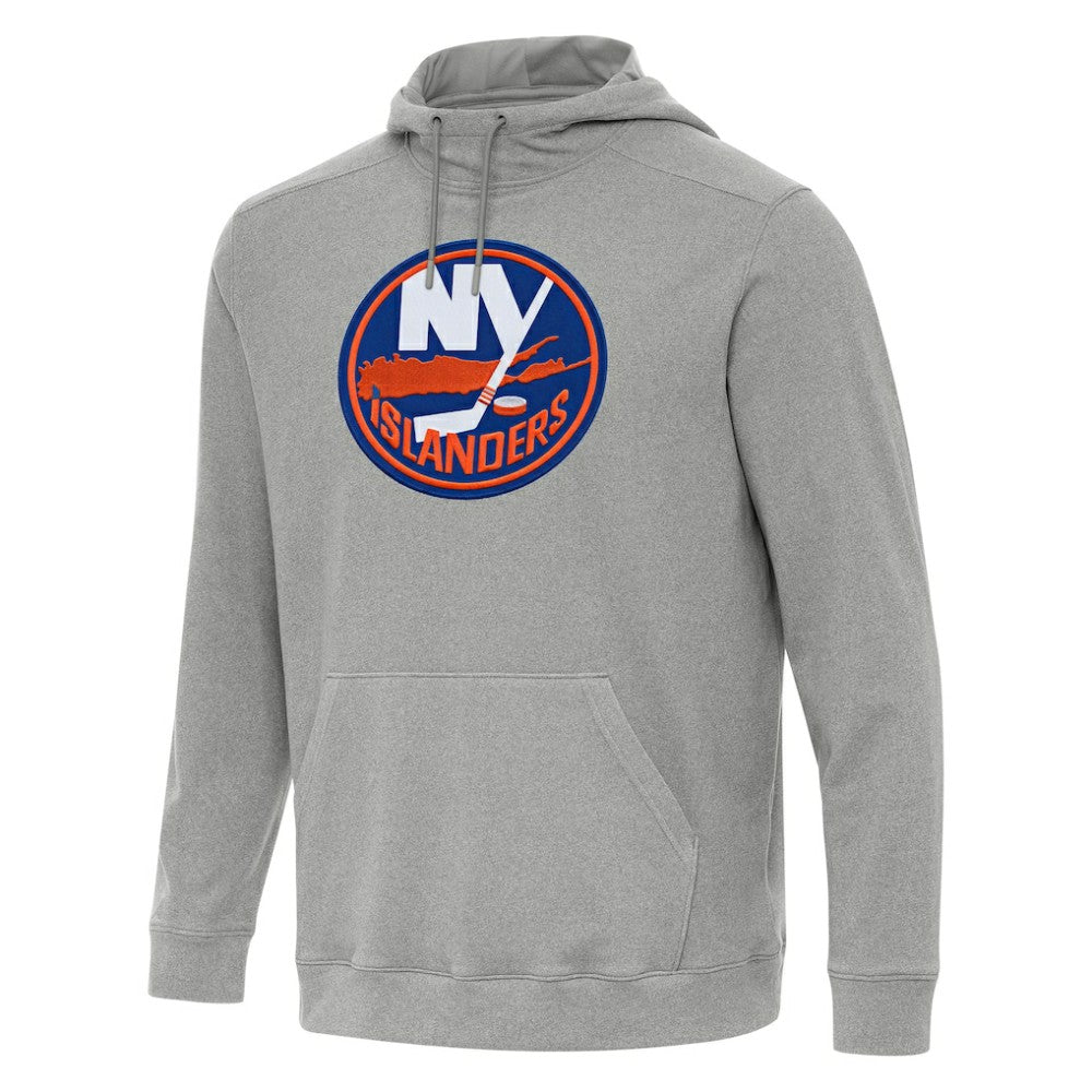 New York Islanders Antigua Cloud Pullover Hoodie - Heather Gray Hoodies