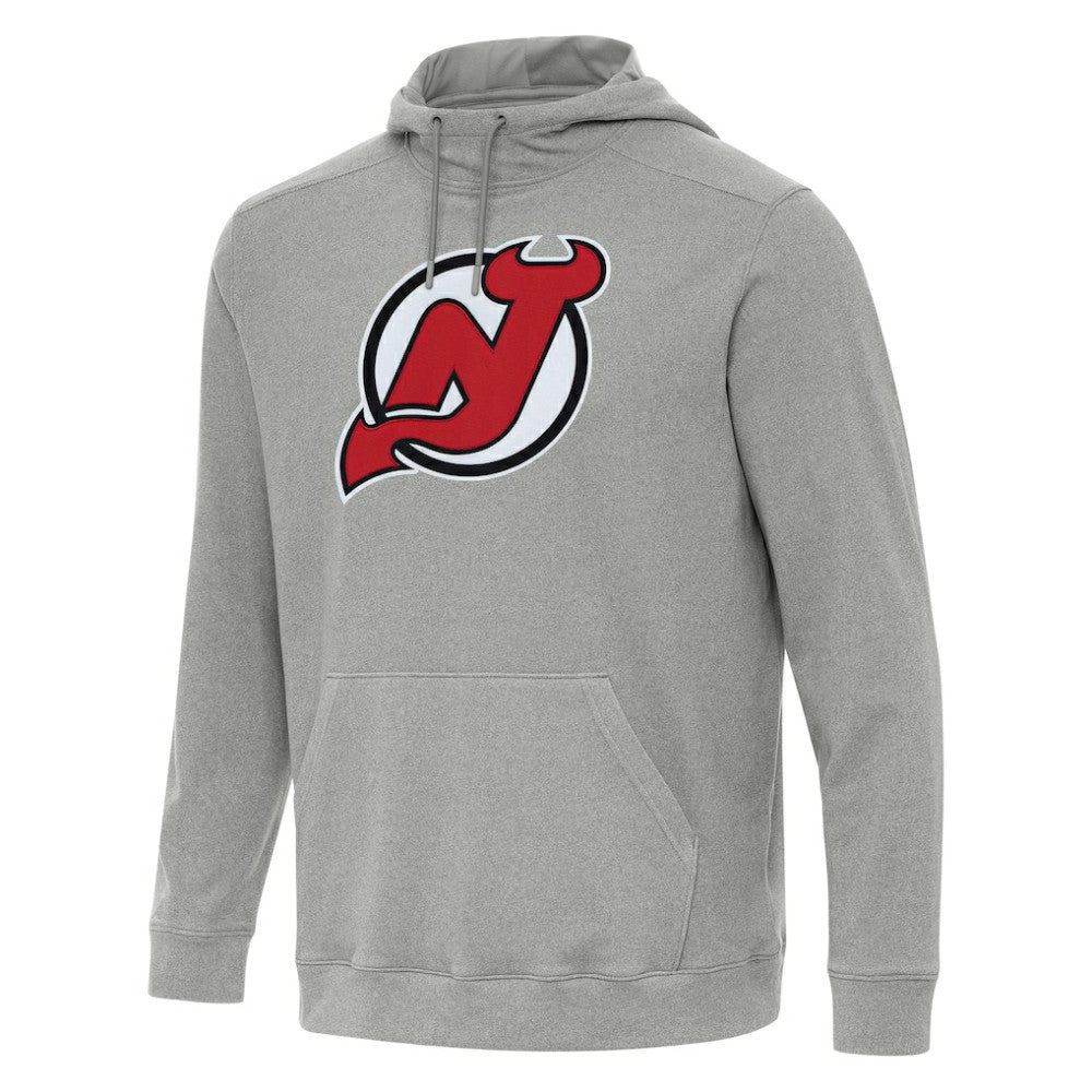 New Jersey Devils Antigua Cloud Pullover Hoodie - Heather Gray Jerseys