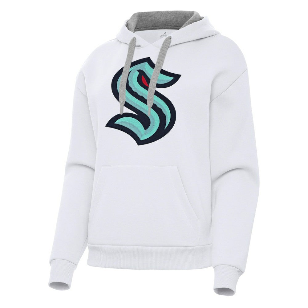 Seattle Kraken Antigua Women's Victory Pullover Hoodie - White Hoodies