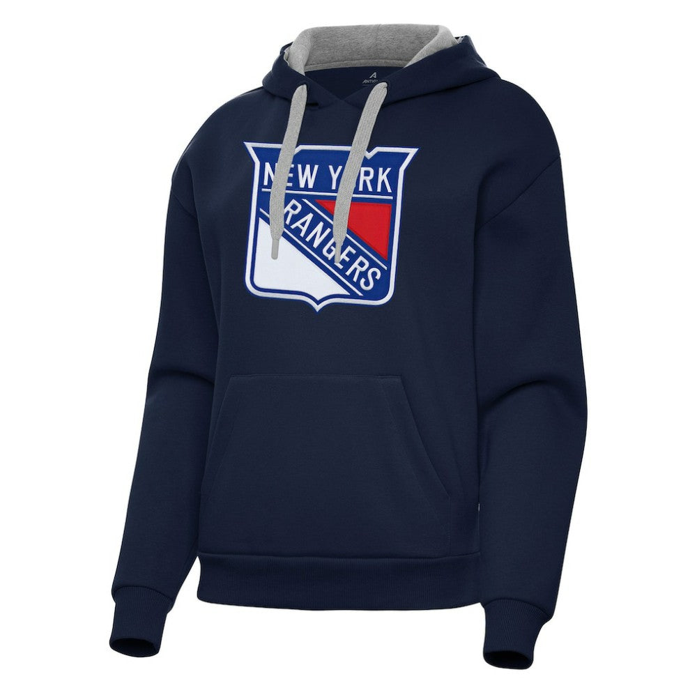 New York Rangers Antigua Women's Victory Pullover Hoodie - Navy Hoodies