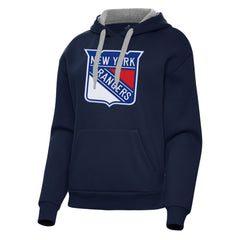 New York Rangers Antigua Women's Victory Pullover Hoodie - Navy Hoodies