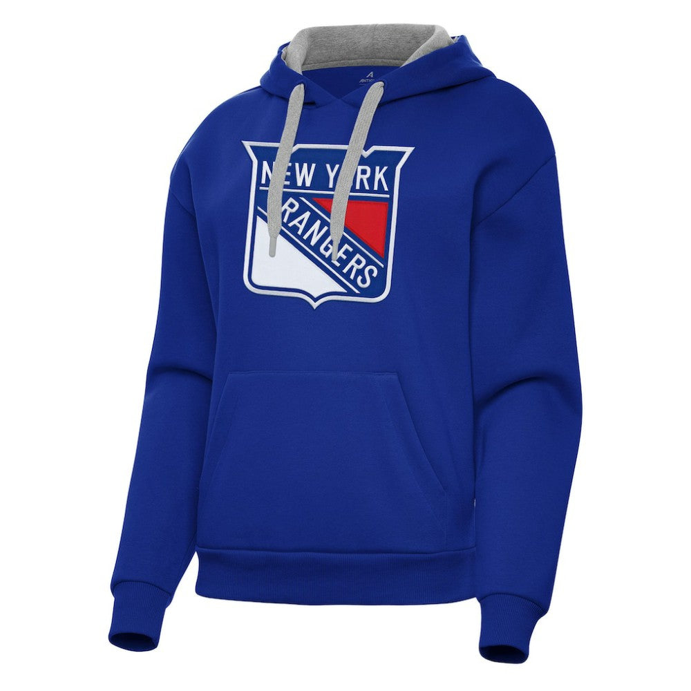 New York Rangers Antigua Women's Victory Pullover Hoodie - Blue Hoodies