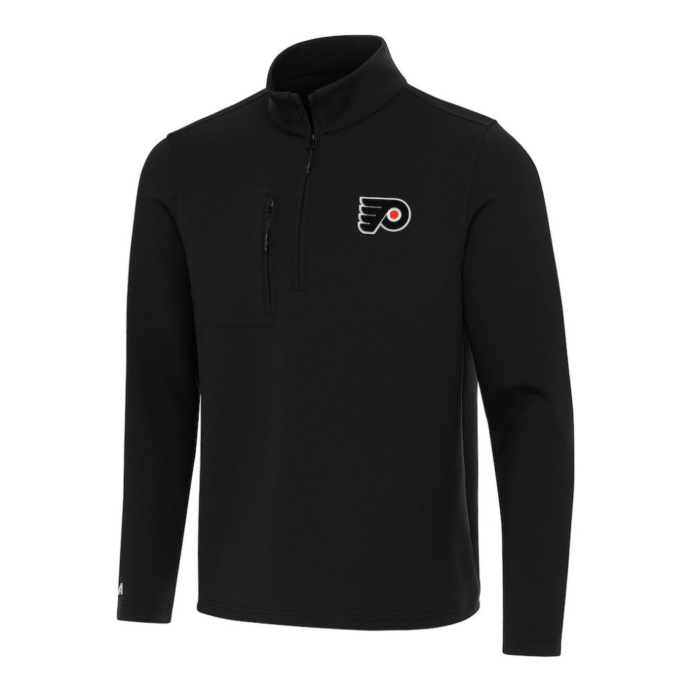 Philadelphia Flyers Antigua Insider Quarter-Zip Top - Black Tops