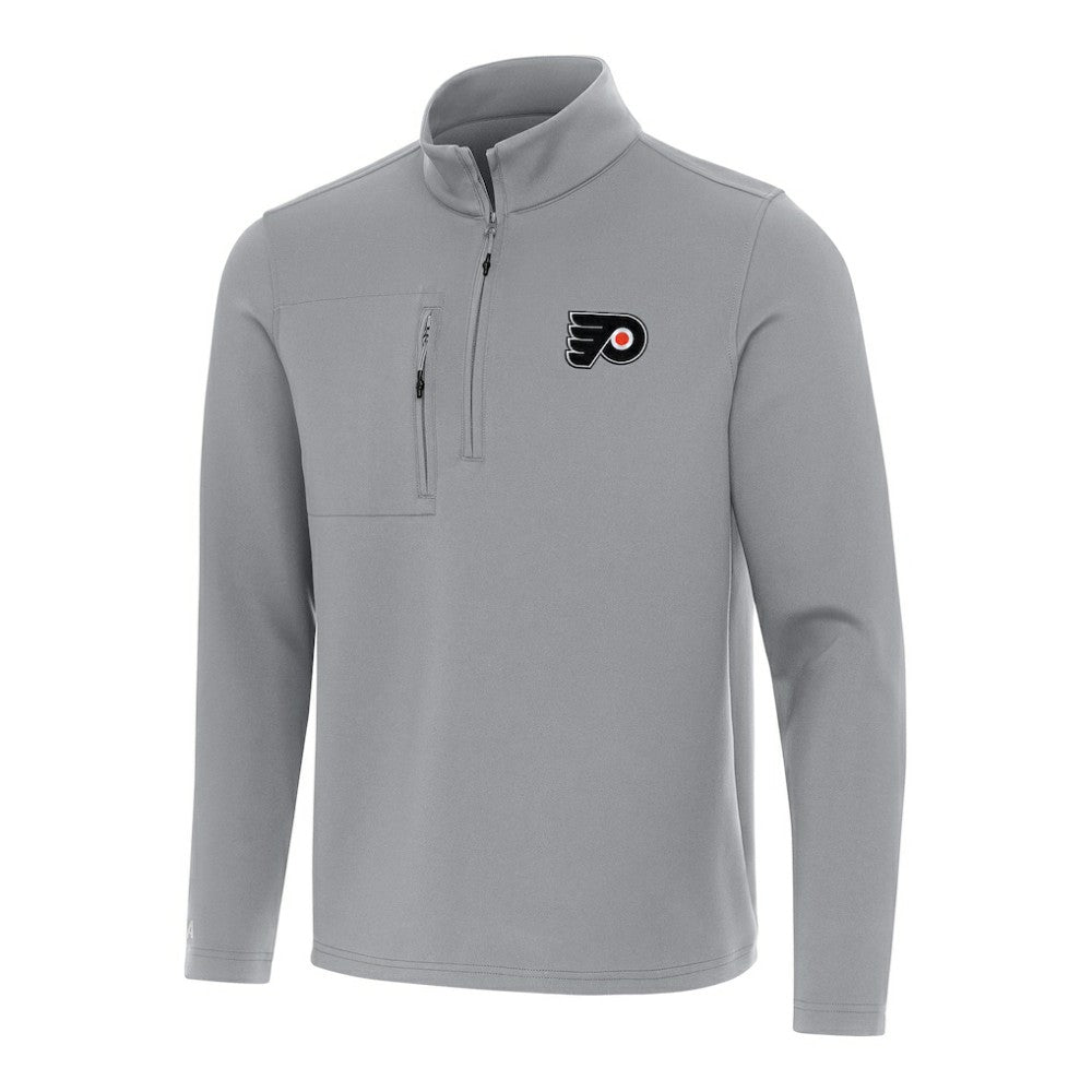 Philadelphia Flyers Antigua Insider Quarter-Zip Top - Gray Tops