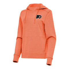 Philadelphia Flyers Antigua Women's Justice Pullover Hoodie - Heather Orange Hoodies