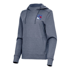 New York Rangers Antigua Women's Justice Pullover Hoodie - Heather Navy Hoodies