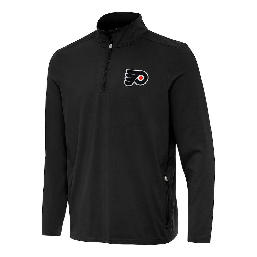 Philadelphia Flyers Antigua Perilous Quarter-Zip Sweatshirt - Black Sweatshirts