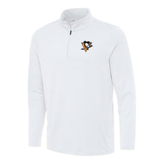 Pittsburgh Penguins Antigua Reprocess Quarter-Zip Top - White Tops