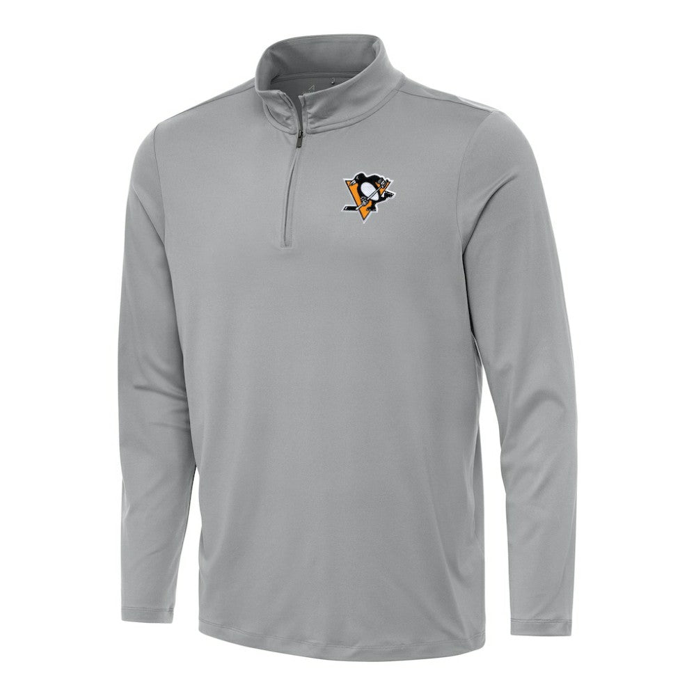 Pittsburgh Penguins Antigua Reprocess Quarter-Zip Top - Gray Tops