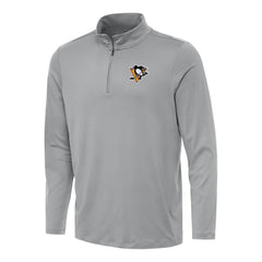 Pittsburgh Penguins Antigua Reprocess Quarter-Zip Top - Gray Tops